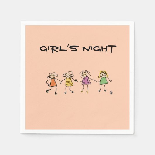 Girls Night Out Paper Napkin Servet (Voorkant)