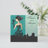 Girls Night Out Party - Blauwgroen Kaart (Staand voorkant)