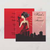 Girls Night Out Party - Red Kaart (Voorkant / Achterkant)