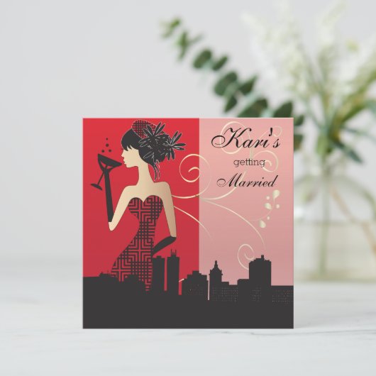 Girls Night Out Party - Red Kaart (Staand voorkant)