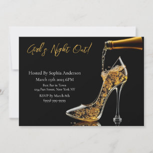 Girl's Night Out-Stiletto en Bubbly Kaart