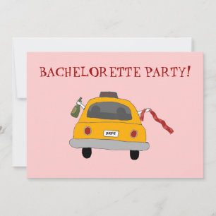 Girls Night Out Taxi Bachelorette Party nodigt uit Kaart