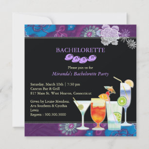 Girls Night Out Trendy Bachelorette Party Kaart