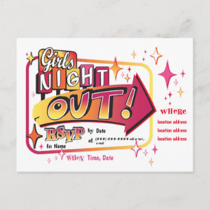 Girls Night Out Uitnodiging