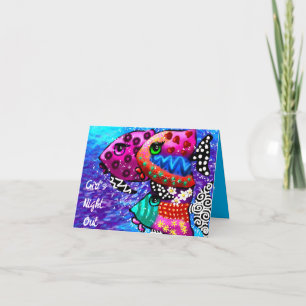 Girl's Night Out Uitnodiging Whimsical Fish Art