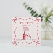 Girl's Night Out Valentine Party Kaart (Staand voorkant)