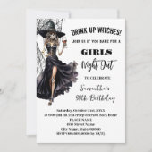 Girls Night Out Witches Halloween Verjaardagsfeest Kaart (Voorkant)