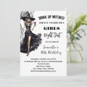 Girls Night Out Witches Halloween Verjaardagsfeest Kaart (Staand voorkant)