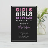 Girls Night Personalized Kaart (Staand voorkant)