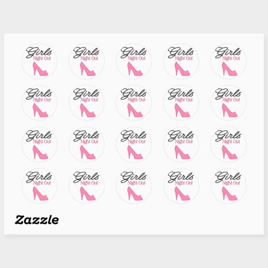 Girls Night Ronde Sticker (Vel)