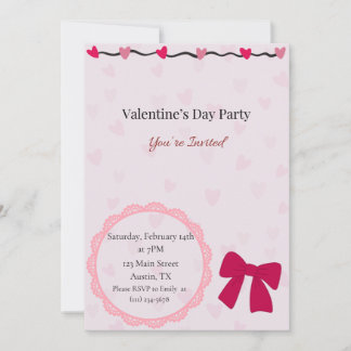 Girls Night Valentine's Day Party Invitation Kaart
