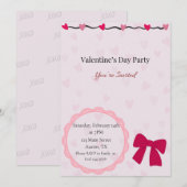 Girls Night Valentine's Day Party Invitation Kaart (Voorkant / Achterkant)