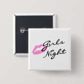 Girls Night Vierkante Button 5,1 Cm (Voorkant /achterkant)