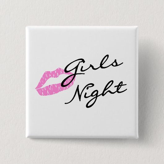 Girls Night Vierkante Button 5,1 Cm (Voorkant)