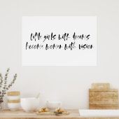 Girls Nursery Sign met Waterverf Calligrafie Poster (Keuken)