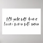 Girls Nursery Sign met Waterverf Calligrafie Poster (Voorkant)