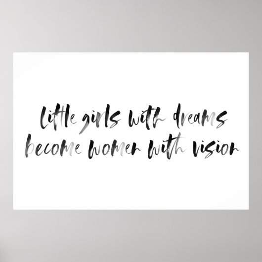 Girls Nursery Sign met Waterverf Calligrafie Poster (Voorkant)