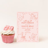 Girls Oerwoud Zoo Safari Animals Verjaardag Kaart