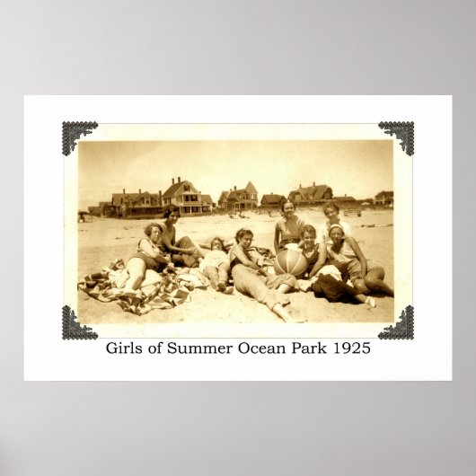 Girls of Summer Ocean Park 1925 Poster (Voorkant)