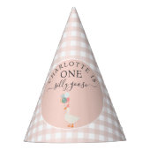 Girl's One Gekke Goose 1st Birthday Party Feesthoedjes (Voorkant)
