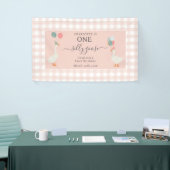 Girl's One Gekke Goose 1st Birthday Party Spandoek (Beurs)