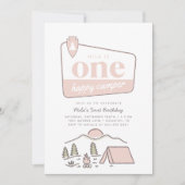 Girl's One Happy Camper Park Explorer 1e verjaarda Kaart (Voorkant)