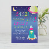 Girl's Out of this World Space Party (Meisje is ui Kaart (Staand voorkant)