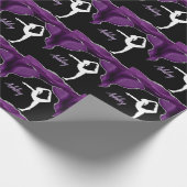 Girls Paars Glitter Gymnastics Dance of Cheer Cadeaupapier (Hoek)