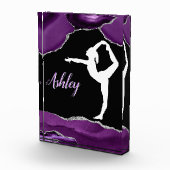 Girls Paars Glitter Gymnastics Dance of Cheer Fotoblokken (Rechts)