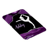 Girls Paars Glitter Gymnastics Dance of Cheer Magneet (Rechterzijde)