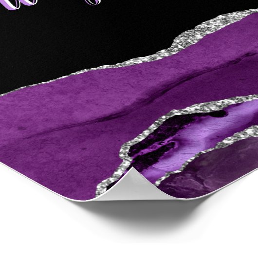 Girls Paars Glitter Gymnastics Dance of Cheer Poster (Hoek)