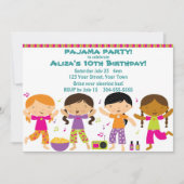 Girls Pajama Party Kaart (Voorkant)