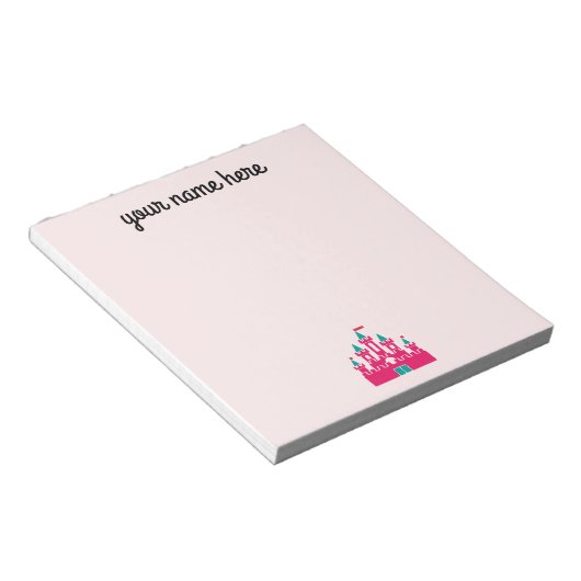 Girls Personalized Castle Stationery Notitieblok (Schuin)