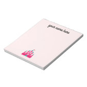 Girls Personalized Castle Stationery Notitieblok (Linkerzijde)