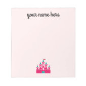 Girls Personalized Castle Stationery Notitieblok (Voorkant)