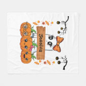 Girls Personalized Halloween Fleece Deken (Voorkant (Horizontaal))