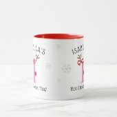 Girls Personalized Reindeer I Hot Chocolate Mug Mok (Midden)