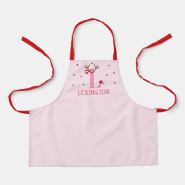 Girls Personalized Reindeer Initial L  Schort