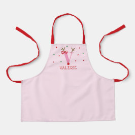 Girls Personalized Reindeer Initial V  Schort