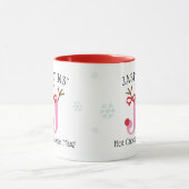 Girls Personalized Reindeer J Hot Chocolate Mug Mok (Midden)