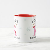 Girls Personalized Reindeer K Hot Chocolate Mug Mok (Midden)