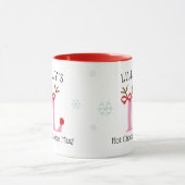 Girls Personalized Reindeer L Hot Chocolate Mug Mok (Midden)