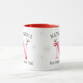 Girls Personalized Reindeer N Hot Chocolate Mug Mok (Midden)