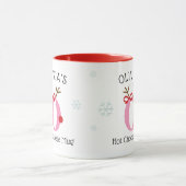 Girls Personalized Reindeer O Hot Chocolate Mug Mok (Midden)