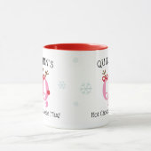Girls Personalized Reindeer Q Hot Chocolate Mug Mok (Midden)