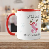 Girls Personalized Reindeer S Hot Chocolate Mug Mok