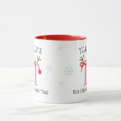 Girls Personalized Reindeer T Hot Chocolate Mug Mok (Midden)