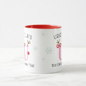 Girls Personalized Reindeer U Hot Chocolate Mug Mok (Midden)