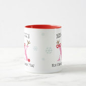 Girls Personalized Reindeer X Hot Chocolate Mug Mok (Midden)