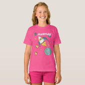 Girls Personalized Rocket Ship Shirt (Voorkant volledig)